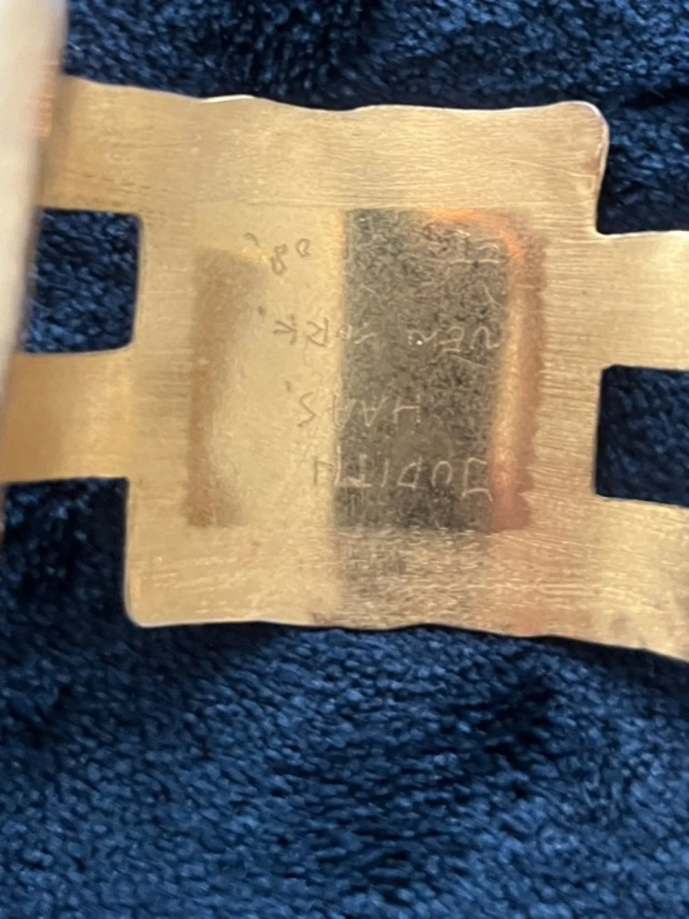 Judith Haas Polished Wide Gold Vermeil Cuff Bracelet